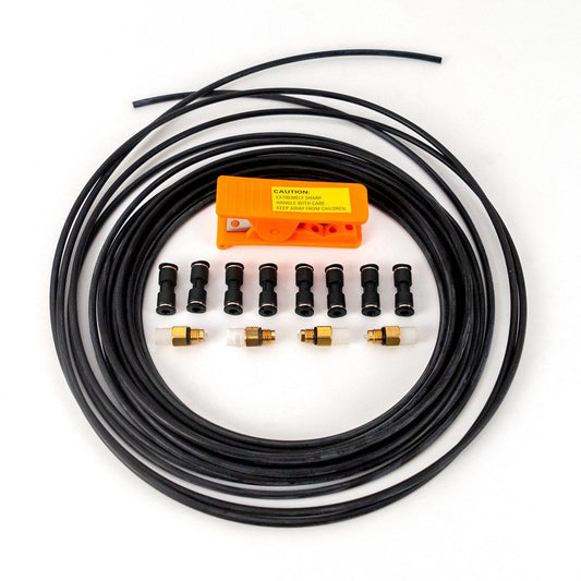 Arnott Luftschlauch-Reparaturset, 8 x 4 mm PTC-Anschluss, 4 x 4 mm VOSS, 9 m x 4 mm Schlauch, 1 x Schlauchschneider